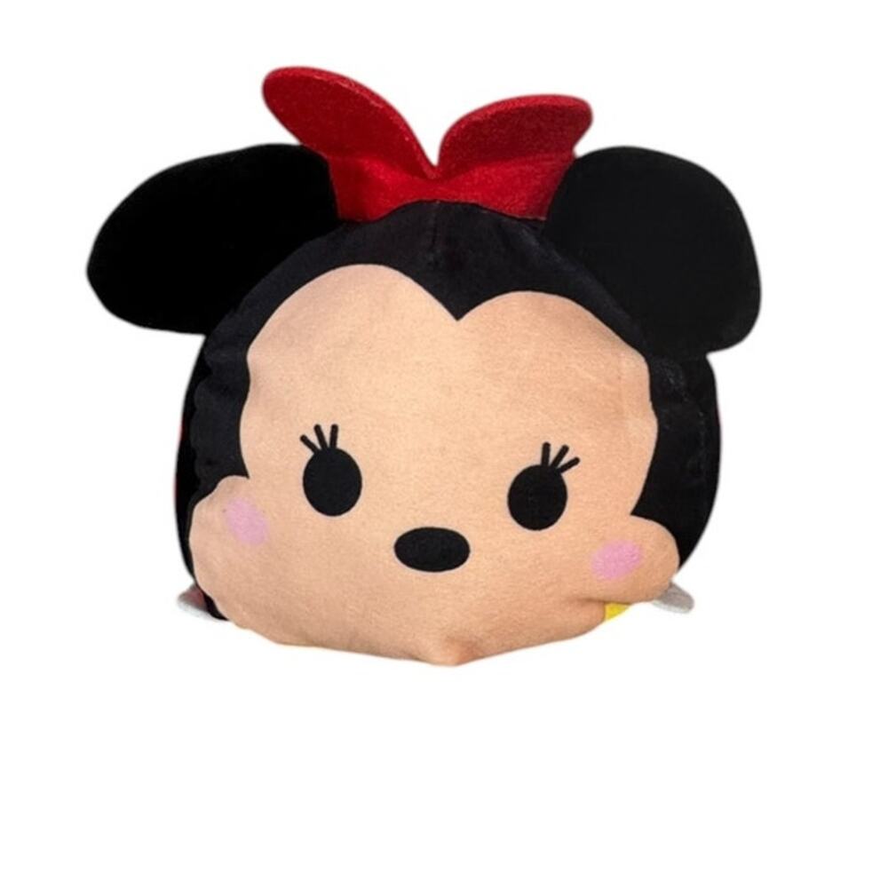 Disney Tsum Tsum Minnie Mouse Plush Red Polka Dot Dress Bow Stuffed Toy